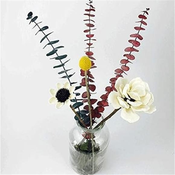 5 Pcs Real Touch Leaf Artificial Eucalyptus Stem Faux Eucalyptuses Wedding - Picture 6 of 6